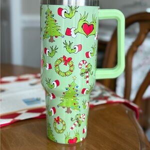 Festive Green Holiday Travel Mug